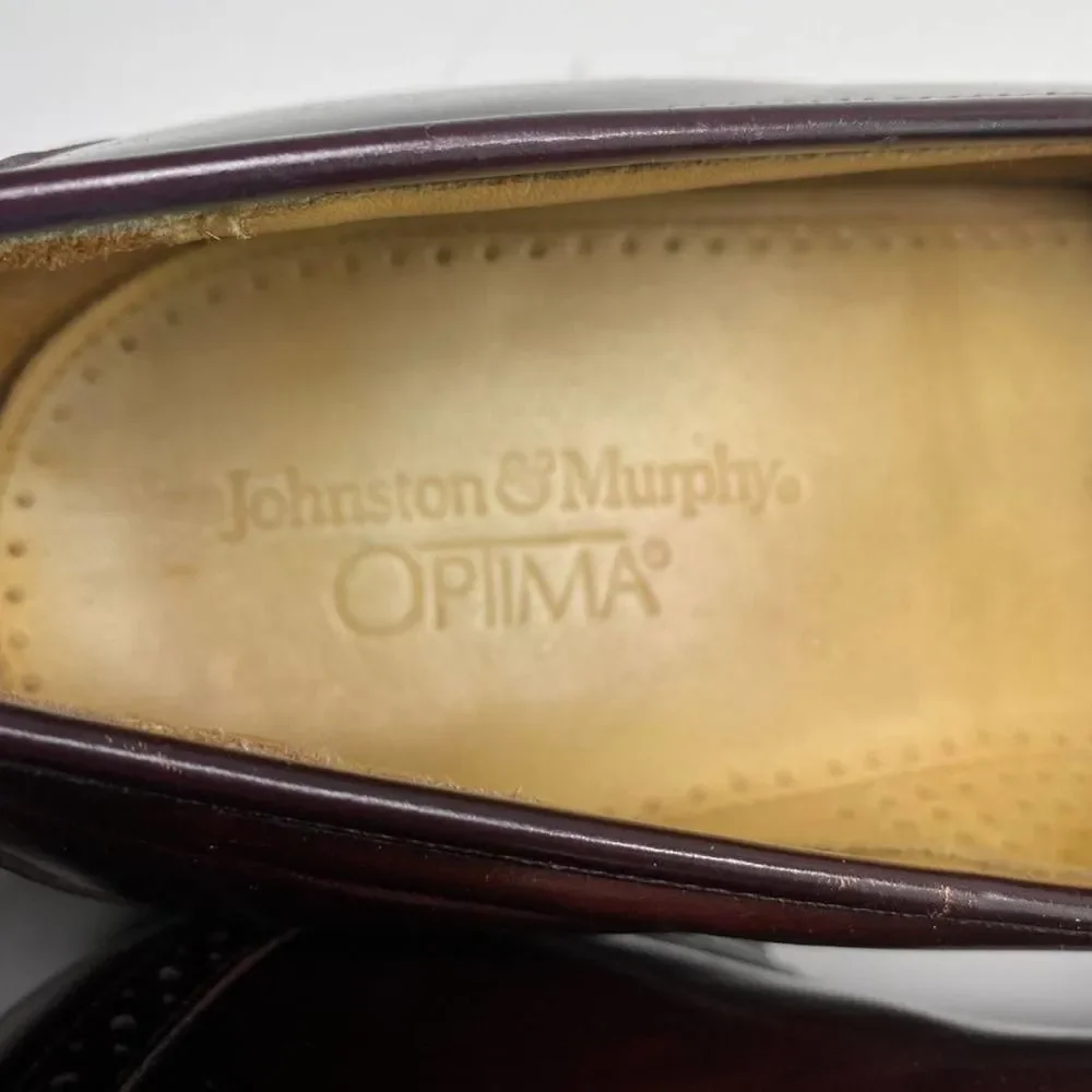 Johnston & Murphy Optima Dress Shoes Loafers Kiltie Tassel Burgundy Size‎ 10B